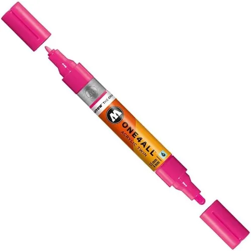 Miniatura 20 de Molotow ONE4ALL - Marcador acrílico de doble bomba, puntas de 0.059 in y 0.157 in, luz Amazonas, 1 cada uno (227.423)