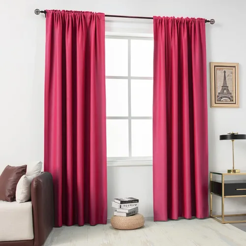 Miniatura 80 de DUALIFE Cortinas opacas de 45 pulgadas de largo, 2 paneles para ventanas pequeñas de dormitorio, aislamiento térmico, bolsillo para barra, cortinas