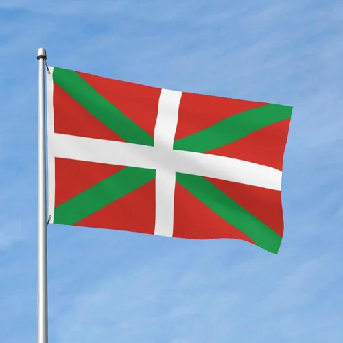 Miniatura 2 de Bandera del País Vasco de doble cara de 3 x 5 pies, banderas para exteriores, banderas decorativas duraderas para interiores y patio, banderas