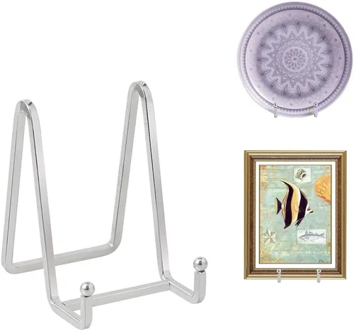 Miniatura 14 de DIDUDIDU Soportes para platos pequeños – Soportes de caballete de hierro de 3 pulgadas para platos decorativos, marcos de fotos, fotos, arte