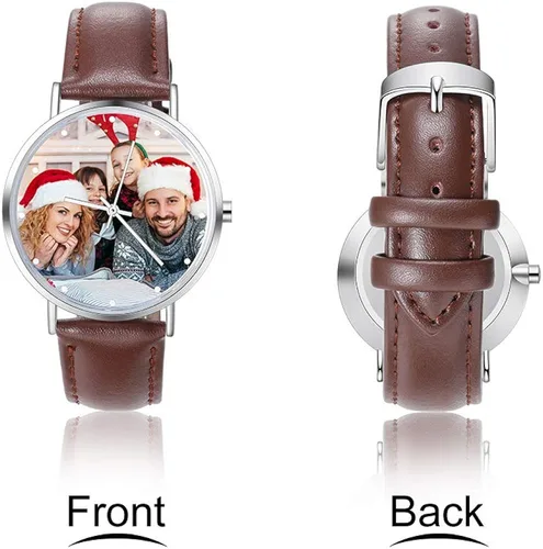 Miniatura 3 de Regalo del Día del Padre, relojes con foto personalizados para hombres, reloj impermeable para papá, regalos personalizados para padre, marido