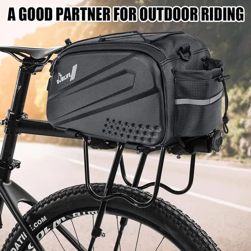 Miniatura 7 de Bolsa de transporte para maletero de bicicleta, impermeable, para viajes, expedición, bolsa de transporte para casco de carga con soporte