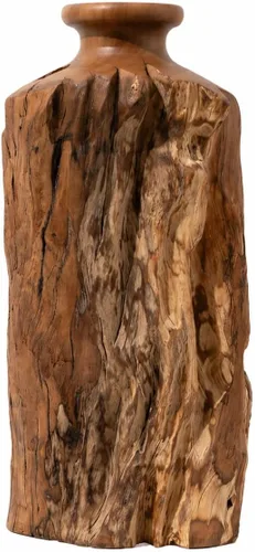 Miniatura 6 de Vitex Pubescens Vahl - Jarrón de madera natural hecho a mano; alto (11.8 pulgadas) x profundidad (5 a 6.5 pulgadas); jarrón de madera único