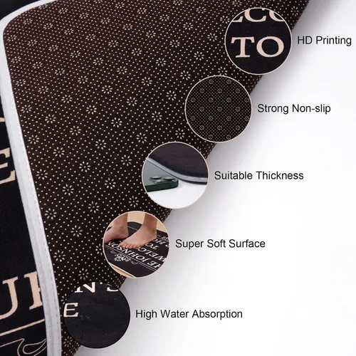 Miniatura 4 de Livole Tapete personalizado para puerta delantera, tapete de bienvenida personalizado con nombre de la familia, para interiores y exteriores