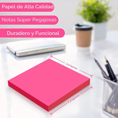 Miniatura 3 de (18 Blocs) Notas Adhesivas de 3x3 pulgadas, Blocs Autoadhesivos de Colores Brillantes, Reciclables, Fáciles de Pegar para Casa, Oficina, Cuaderno