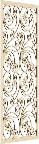 Miniatura 164 de 9 3/8"W x 24 3/8"H x 1/4"T Marilla Decorativos Paneles de Pared de Madera Calado, Abedul