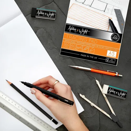 Miniatura 5 de Ashton and Wright - Bloc de trazado A3 - Papel de 2.12 oz/m² - 60 hojas - Paquete de 5