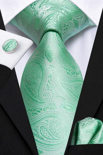 Miniatura 26 de Dubulle Corbata tejida de cachemira para hombre y gemelos de pañuelo para hombre, conjunto de gemelos para boda formal y negocios