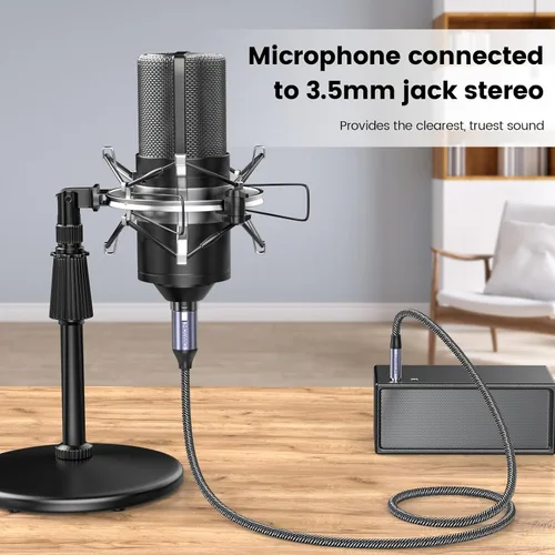 Miniatura 4 de MOSWAG Cable XLR a 0.138 in de 3 pies, cable hembra de 1/8 pulgadas a XLR, cable TRS de 1/8 pulgadas a micrófono hembra de 3 pines, estéreo