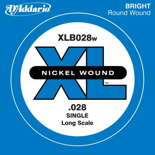 Miniatura 8 de D'Addario XLB020P Guitarra Bajo de Acero Liso Cuerda Simple, Escala Larga, .020