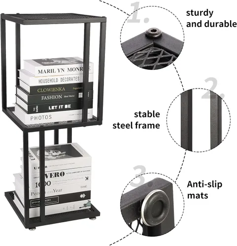 Miniatura 4 de Soporte para plantas de interior de 29 pulgadas, esquina de 3 niveles con estante de malla de metal resistente, moderno soporte decorativo