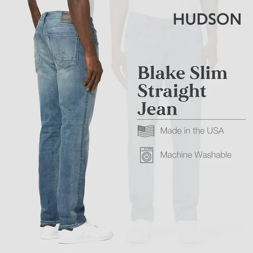 Miniatura 3 de HUDSON Mens Blake Slim Straight Jean Rp