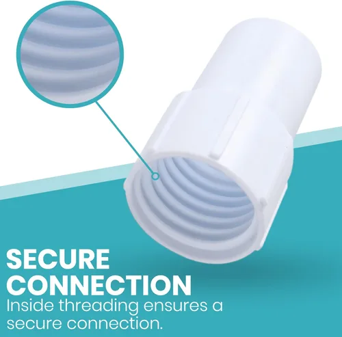 Miniatura 9 de TonGass Paquete de 2 manguitos de manguera de piscina de 1-1/2 pulgadas, manguito roscado para aspiradoras de piscina en espiral, mangueras que