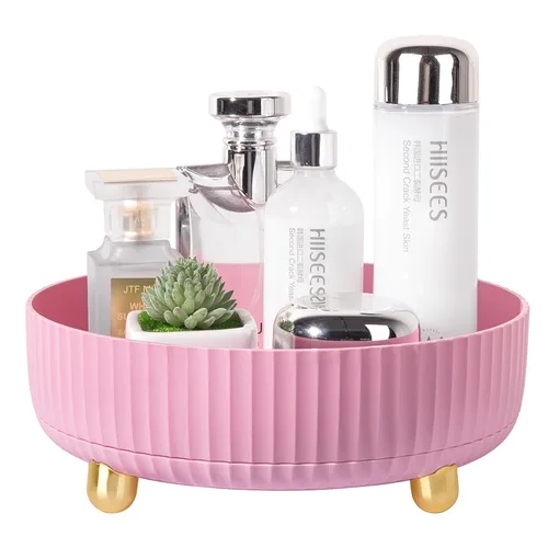 Miniatura 14 de Anyoifax Bandeja organizadora de perfumes de maquillaje, giratoria de 360 grados, organizador de loción para el cuidado de la piel, organizador