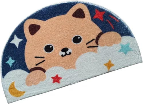 Miniatura 10 de Alfombra con forma de gato de 16 x 24 pulgadas, tapete de ducha, tapete de baño linda, alfombra de baño con cara de gato, alfombras de área lavables