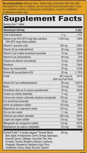 Miniatura 9 de Nature's Way Alive! Multivitaminas diarias ultra para mujer, fórmula de alta potencia, promueve el metabolismo de la energía y la función muscular*
