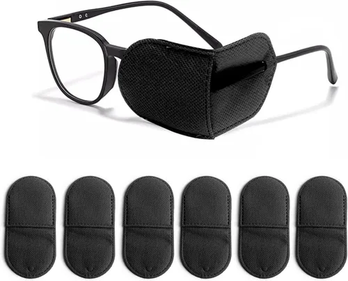 Parches para ojos, 6 parches médicos para ojos para adultos y niños, parches de tela no tejida para cubrir el ojo izquierdo o derecho, fortalecen la