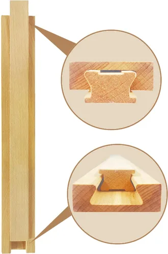Miniatura 2 de 1 guía clásica de madera para cajones de montaje inferior, guía clásica, pista de montaje central de 15.7 pulgadas, kit de reemplazo de rieles