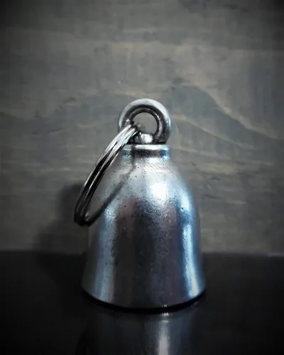 Miniatura 5 de Bravo Bells Campana con signo de paz, accesorio o llavero para la buena suerte en la carretera, plateado