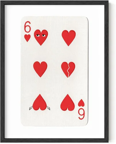 Miniatura 17 de HAUS AND HUES Arte de pared de corazón, bonito póster con estampado de corazón, decoración temática retro (24 x 36 pulgadas sin marco)