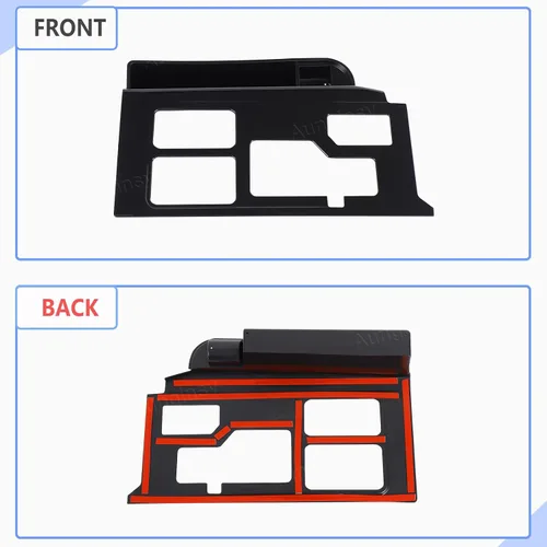 Miniatura 7 de Aunginsy Marco para panel de cambio de marchas con caja de almacenamiento Compatible con Toyota Tundra/Sequoia 2022-2024 2025 Protector contra
