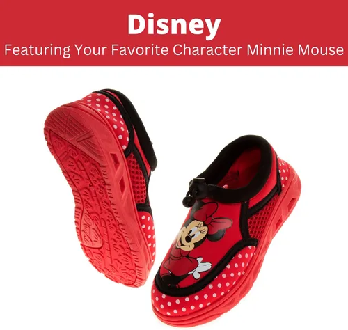 Miniatura 2 de Disney Minnie Mouse - Zapatos de agua para piscina, calcetines acuáticos para niños, sandalias de princesa, elásticas, impermeables, sandalias