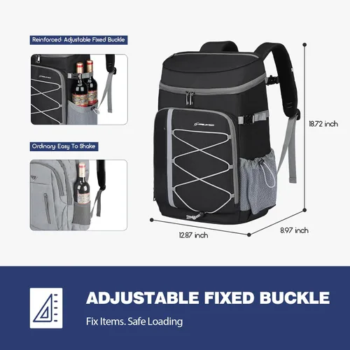 Miniatura 6 de Mochila enfriadora Maelstrom - Bolsa de almuerzo aislada suave a prueba de fugas para 35/50 latas, ideal para acampar, playa, senderismo y compras