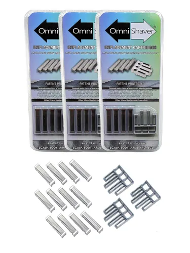 Miniatura 10 de Paquete de 6 cartuchos de repuesto Omnishaver de alta calidad con una herramienta de extracción de cuchilla, una alternativa a los desechables
