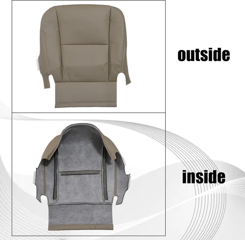 Miniatura 8 de Funda de asiento de repuesto de cuero no perforado para parte inferior del lado del conductor, compatible con Toyota Tundra Based, SR5, Limited 2005