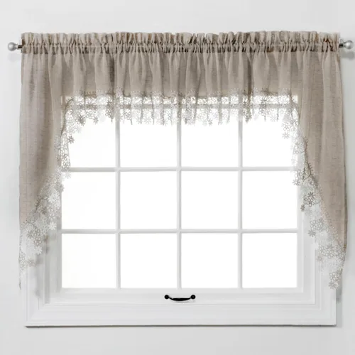 Miniatura 12 de RENAISSANCE HOME FASHION Par de cortinas Lillian, 56" X 36", Lino