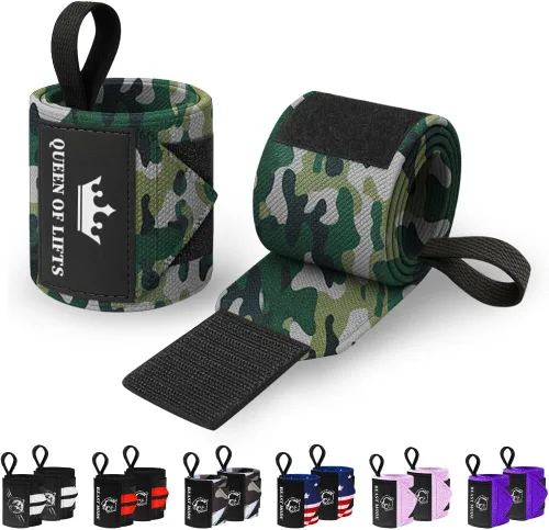 Miniatura 44 de TECEUM Weightlifting 18" & 12" Wrist Wraps with Thumb Loop – Heavy Duty Wrist Workout Braces for Men and Women – Ideal for Powerlifting, Strength