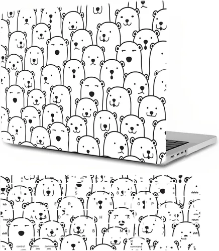 Miniatura 21 de Funda para MacBook Pro 14 2023 M2 A2779 A2442 M1 Pro/Max, Carcasa Protectora de Plástico Duro para Laptop y Cubierta para Teclado, Tablero de Damas