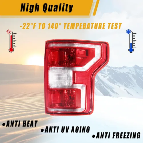 Miniatura 4 de Boine F150 - Luz trasera compatible con Ford F150 F-150 2018 2019 2020, lámpara de freno trasera izquierda del lado del conductor, bombilla y arnés