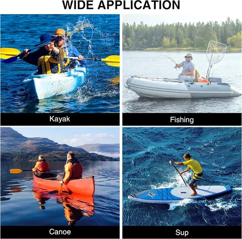 Miniatura 4 de 6 anillos de goteo universales para kayak, piezas de repuesto para remos de canoa, antideslizantes, a prueba de fugas (negro)
