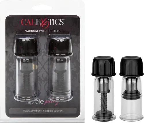 California Exotic Novelties Nipple Play - Ventosas al vacío, color negro y transparente Negro / transparente