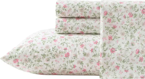 Miniatura 48 de Laura Ashley - Sábanas King, Juego de Ropa de Cama de Percal de Algodón, Ligero y Transpirable para el Hogar (Emogene Naranja Quemado, King)