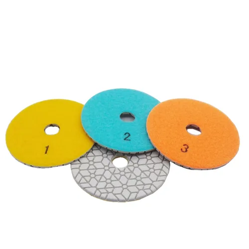 Miniatura 8 de Almohadillas de pulido de diamante de 4 pulgadas en seco y húmedo de 3 pasos de 4 pulgadas, almohadillas de pulido de 3 pasos para granito, cuarzo