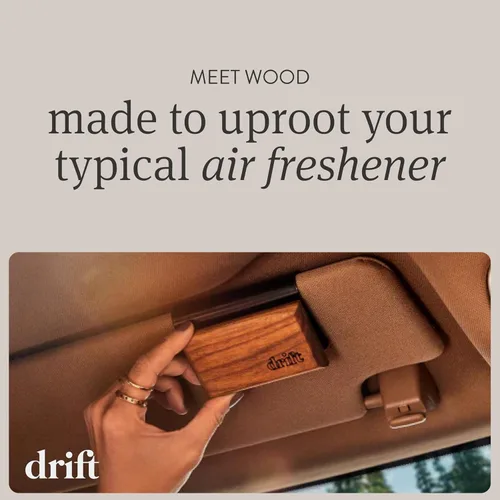 Miniatura 2 de Drift - Ambientador de madera, eliminador de olores para el automóvil, paquete de inicio, aroma arboleda, negro