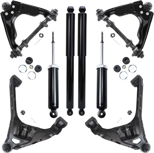 Miniatura 267 de Detroit Axle - Kit de brazos de control de extremo delantero de 8 piezas para Dodge Dakota 00-04, Durango 00-03, 4 brazos de control superior e