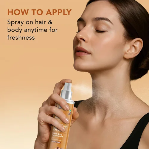 Miniatura 4 de Botanic Hearth Café Bean Perfume para el cabello y niebla corporal con ácido hialurónico – Spray corporal sin alcohol para fragancia duradera e