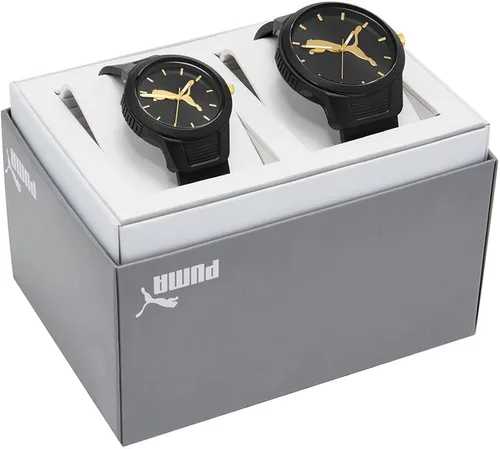 Miniatura 7 de PUMA His & Hers Reset V2 - Juego de relojes de tres manecillas (modelo P5111SET), Negro
