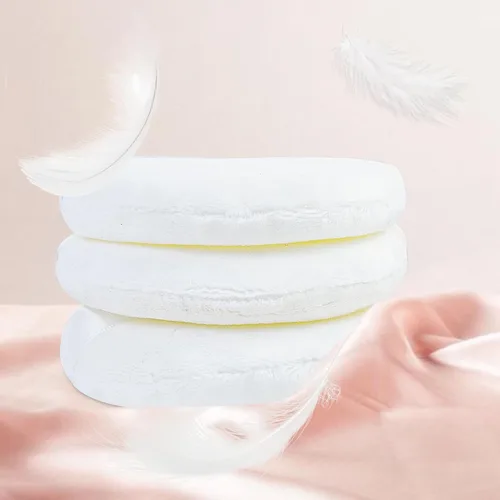Miniatura 7 de Paquete de 3 soplos de polvo corporal extra grandes y contenedores, soplos de polvo de algodón suave de 4.13 pulgadas, recipiente de polvo