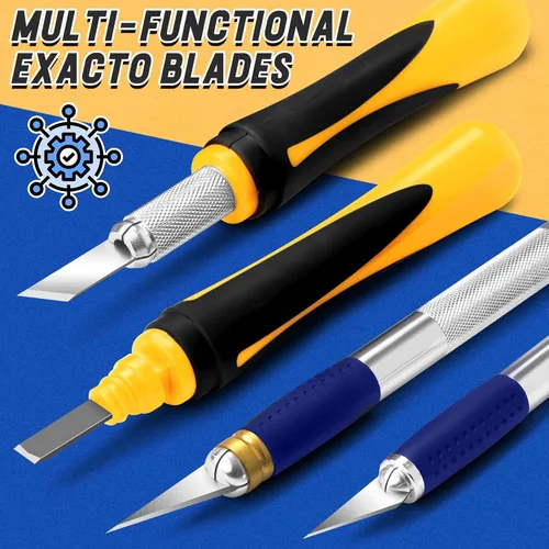 Miniatura 4 de DIYSELF Exacto Cuchillo, juego de 22 cuchillos Exacto con cuchillas Exacto, cuchillo de manualidades para arte, plantilla, álbum de recortes