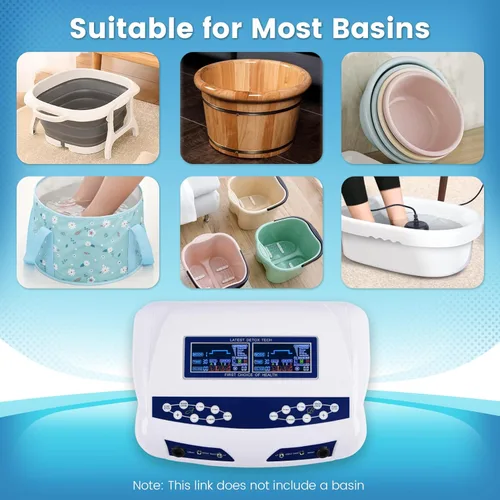 Miniatura 6 de Máquina de desintoxicación de baño de pies iónico, limpieza iónica profesional de doble desintoxicación iónica para baño de pies, spa con iones