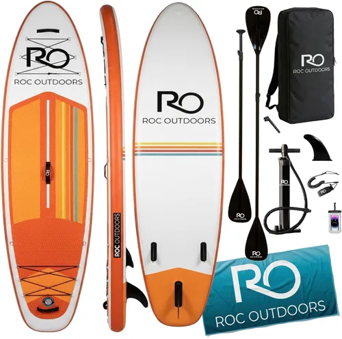 Miniatura 38 de Roc Tabla de remo inflable con accesorios y mochila de alta calidad, cubierta antideslizante, bolsa impermeable, correa, remo y bomba de mano.
