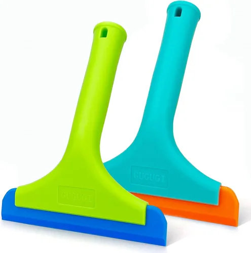 Miniatura 9 de Escobilla de silicona súper flexible, cuchilla de agua para auto, limpiador de agua, escobilla de ducha, cuchilla de 5.9 pulgadas y mango largo