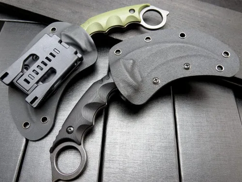 Miniatura 6 de Gtkii Cuchillo de garra Gtk111, hoja de acero D2, mango antideslizante G10, funda Kydex, afilado, campamento al aire libre, caza, herramienta EDC