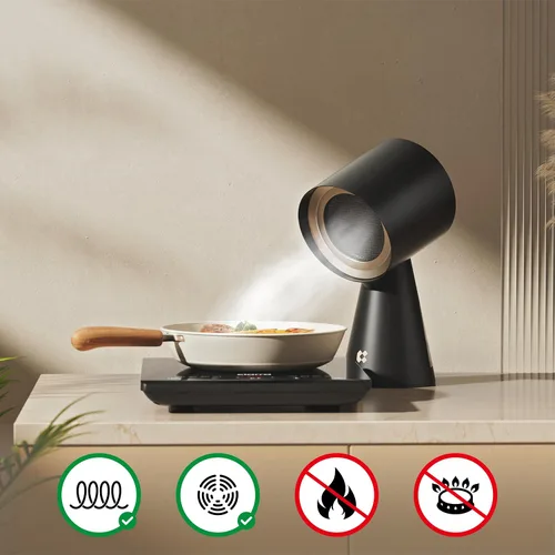 Miniatura 8 de CIARRA Campana Extractora Portátil, Campana Extractora de Escritorio con Ventilador de Escape de 2 Velocidades, Filtro de Aluminio Desmontable, Taza