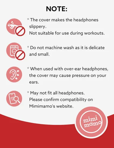 Miniatura 6 de Mimimamo Cubierta para auriculares súper elástica tamaño L (rosa)