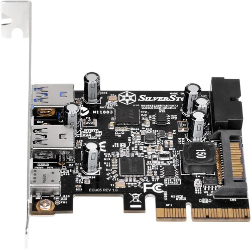 Miniatura 7 de SilverStone Technology Silverstone Tarjeta PCIe USB 3.1 y 3.0 con conector externo tipo C e interno de 19 pines ECU05 Componentes Otros